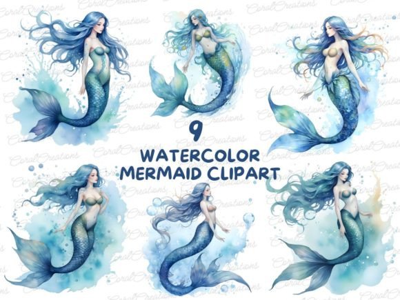 9 Watercolor Mermaid Clipart PNG: A Visual Designer’s Review for Content Publishers