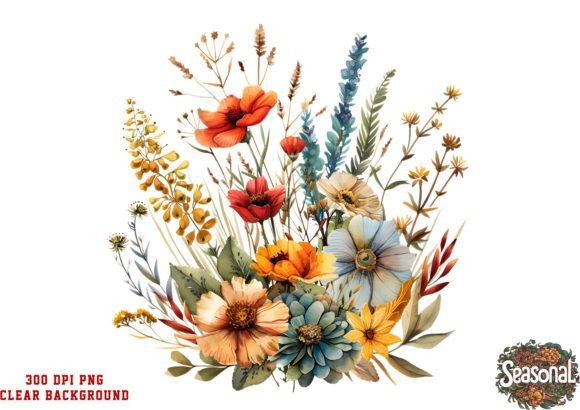 Boho Flowers Bouquet Watercolor Clipart: A Designer’s Review for Real Content Publishing