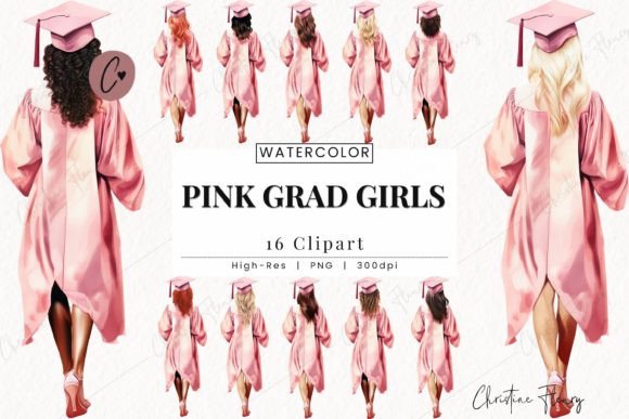 h1Watercolor Pink Graduation Girls Illustrations Clipart Review/h1