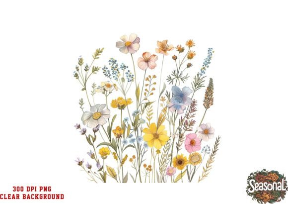 h1Watercolor Wildflower Png Art for Local Branding & Packaging Design/h1