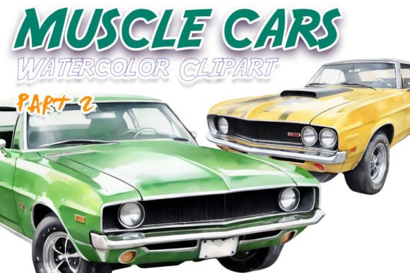 Muscle Cars Watercolor Clipart Part 2: A Designer’s Real-World Review for Branding & Creative Projects