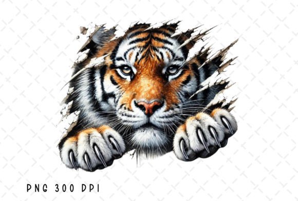 Tiger Face Watercolor Tigers Scratch PNG for Branding & Marketing