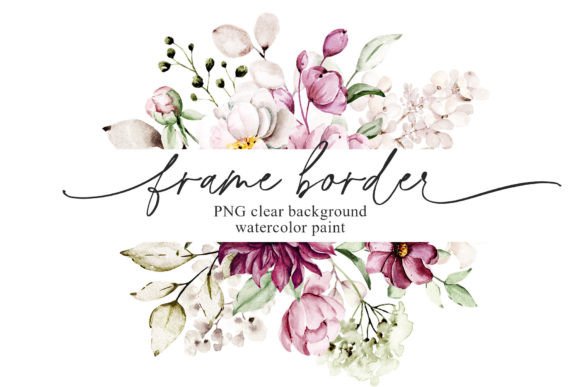 Watercolor Flower Frame Border, Peonies: A Soft, Versatile Illustration for Branding and Creative Projects