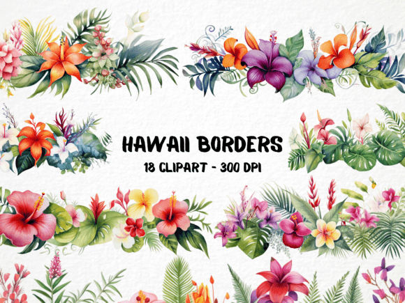 Watercolor Hawaii Borders Clipart: A Brand Designer’s Review for Local Business Packaging & Visual Identity