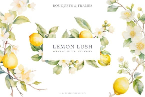 Watercolor Lemon Clipart Collection: A Fresh Touch for Blog and Editorial Design