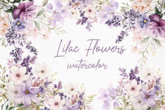 Watercolor Lilac Flowers PNG: A Spring Illustration for Elegant Blog Design