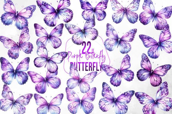 Watercolor Purple Butterfly Collection Review