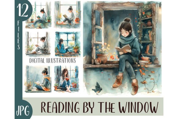Watercolor Reading by the Window Illustrations: A Designer’s Practical Review for Real Business Branding