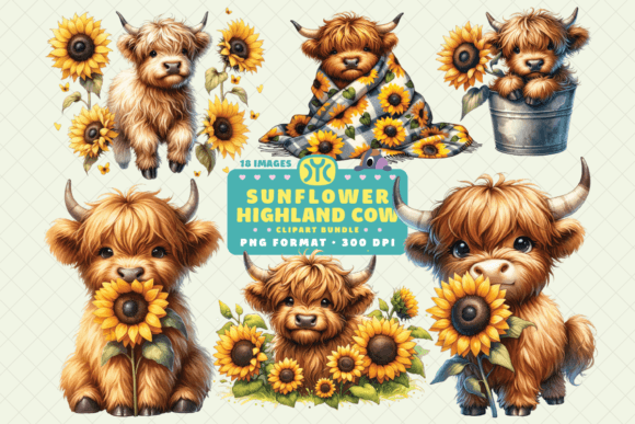Watercolor Sunflower & Highland Cow Embroidery Design Review