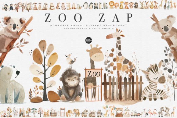 Watercolor Zoo Animal Illustrations: A Designer’s Review for Real Client Projects