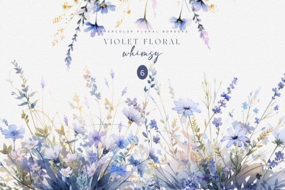 Wild Flowers Watercolor Borders Png – A Versatile Illustration for Handmade Crafters